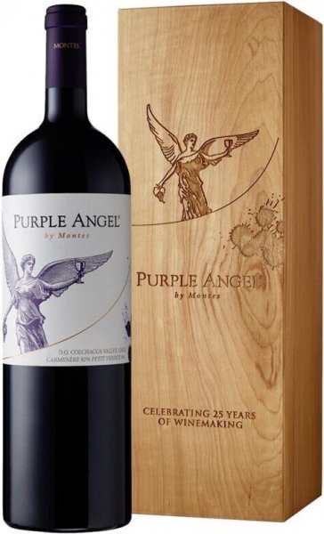 Вино Montes, "Purple Angel", Valle de Colchagua DO, 2019, wooden box, 1.5 л