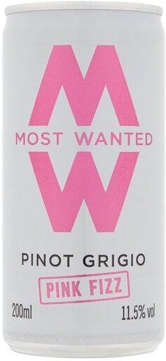 Игристое вино "Most Wanted" Pinot Grigio Pink Fizz, in can, 200 мл