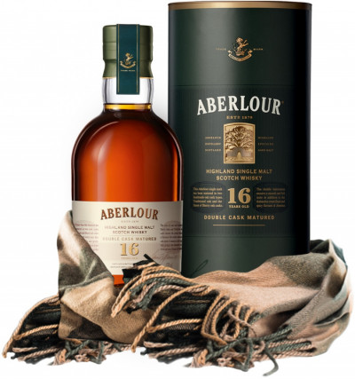 Набор "Aberlour" 16 Years Old Double Cask, gift tube with scarf