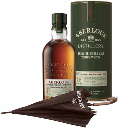 Набор "Aberlour" 16 Years Old, gift tube with umbrella