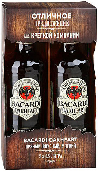 Набор "Bacardi" OakHeart, 2 bottles gift set