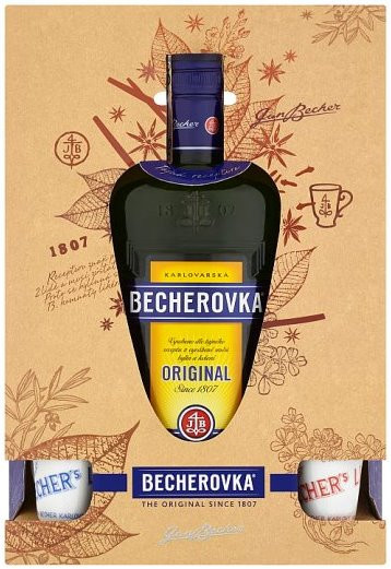Набор "Becherovka", gift box with 2 cups