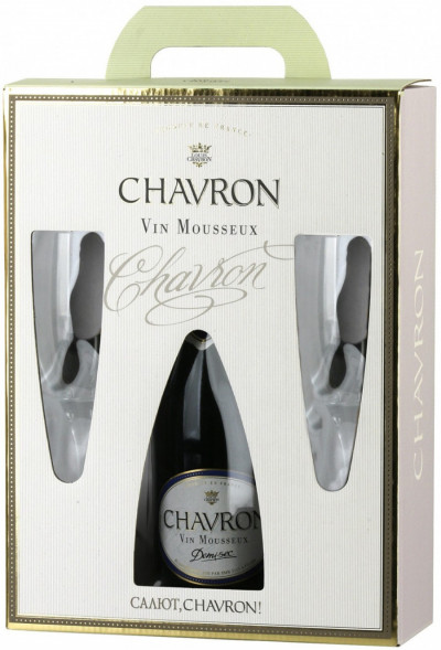 Набор "Chavron" Demi-sec, gift box with 2 glasses