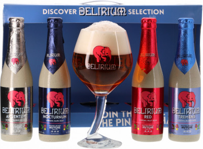 Набор "Delirium" Selection, gift box with 4 bottles & glass