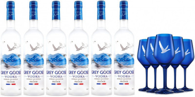 Набор Gift Set: 6 bottles "Grey Goose" with 6 glasses