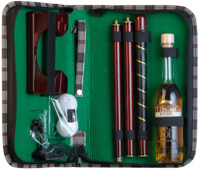 Набор Gift Set "Golf" (Grappa "I Legni Rovere", bag, foldable golf clubs, two balls, hole)