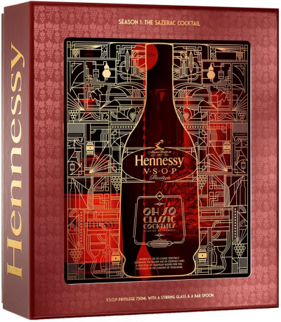 Набор "Hennessy" VSOP, gift box with glass & bar spoon