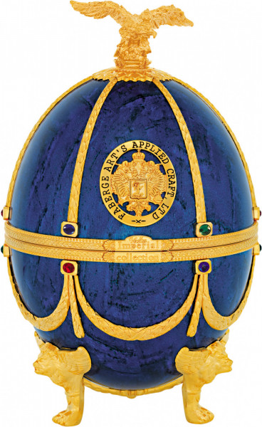 Набор "Императорская Коллекция" в футляре в форме яйца Фаберже, Сапфир, в бархатной коробке, 0.7 л