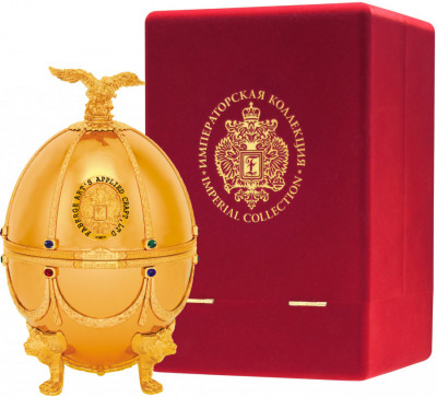Набор "Императорская Коллекция" в футляре в форме яйца Фаберже, Золото, в бархатной коробке, 0.7 л