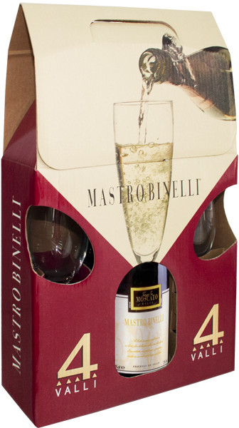 Набор "Mastro Binelli" Malvasia Semidolce, gift box with 2 glasses