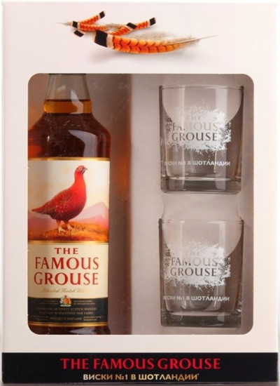 Набор "The Famous Grouse" Finest, gift box with 2 glasses
