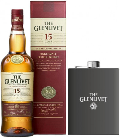 Набор "The Glenlivet" 15 years, gift box with flask