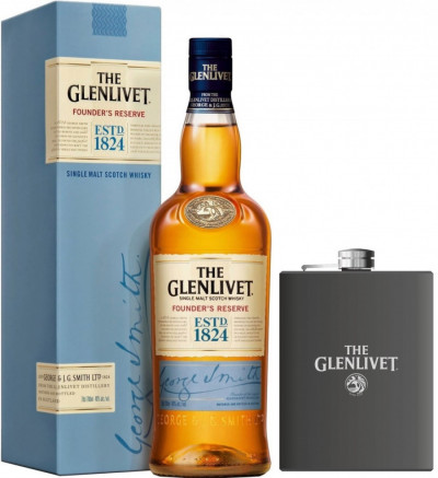 Набор The Glenlivet "Founder's Reserve", gift box with flask