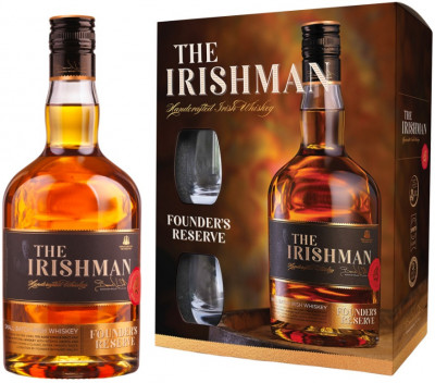 Набор "The Irishman" Founder's Reserve, gift set with 2 glasses