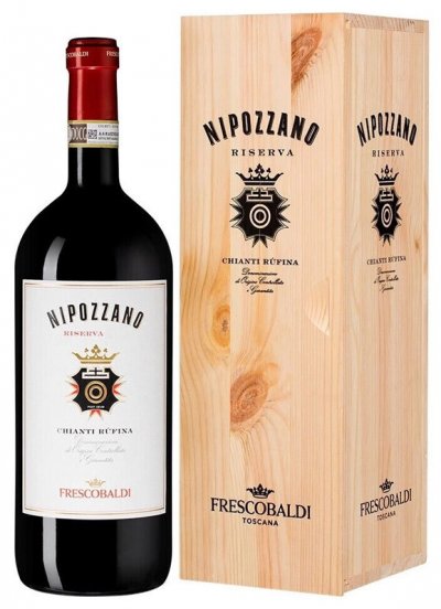 Вино "Nipozzano" Chianti Rufina Riserva DOCG, 2020, wooden box, 1.5 л