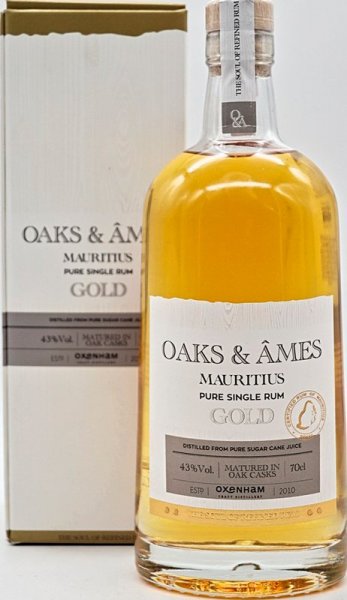 Ром "Oaks & Ames" Pure Single Gold, gift box, 0.7 л