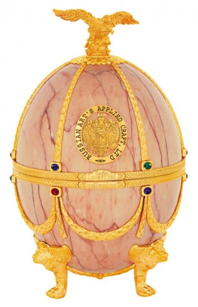 Набор "Императорская Коллекция" в футляре в форме яйца Фаберже, Оникс, в бархатной коробке, 0.7 л