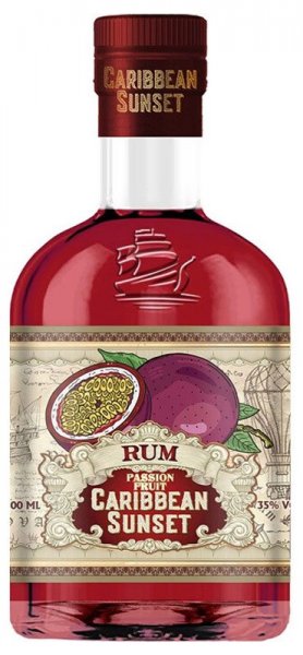 Ром KVKZ, "Caribbean Sunset" Passion Fruit based on Rum, 0.5 л