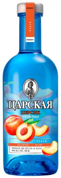 Водка "Царская" Оригинальная Персик, 0.5 л