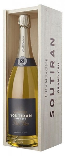Шампанское Soutiran, "Perle Noire" Ambonnay Grand Cru, Champagne AOC, wooden box, 3 л