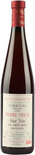 Вино Pierre Frick, Pinot Gris Maceration Alsace Grand Cru "Vorbourg" AOC, 2020, (Pur Vin Sans Sulfite Ajoute)