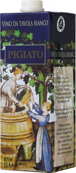 Вино "Pigiato" Bianco (Tetra Pak), 1 л