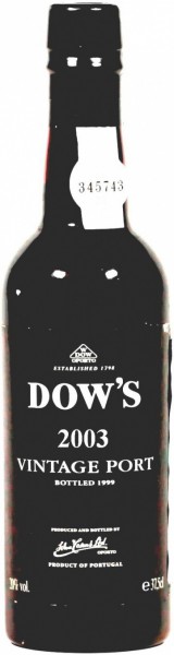 Портвейн Dow's, Vintage Port, Douro, 2003, 0.375 л
