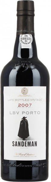 Портвейн Sandeman, Porto Late Bottled Vintage (LBV), Douro DOP, 2007, gift tube