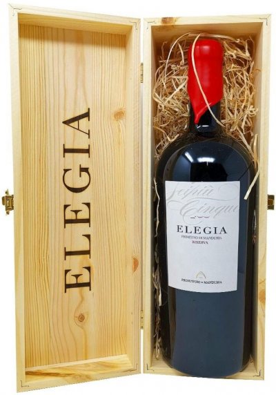 Вино Produttori di Manduria, "Elegia" Riserva, Primitivo di Manduria DOP, 2019, wooden box, 1.5 л