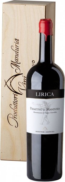 Вино Produttori di Manduria, "Lirica", Primitivo di Manduria DOP, 2019, wooden box, 1.5 л