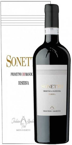 Вино Produttori di Manduria, "Sonetto" Riserva, Primitivo di Manduria DOP, 2015, gift box
