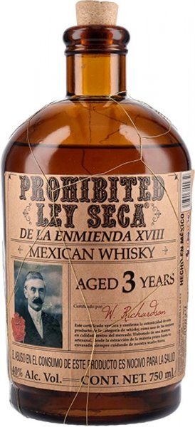 Виски Prohibited "Ley Seca" 3 Years Old, 0.7 л