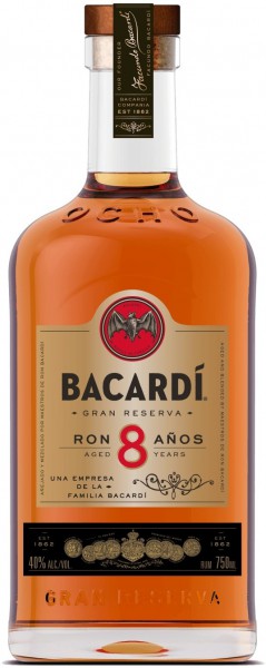 Ром "Bacardi" Gran Reserva 8 Anos, 0.7 л