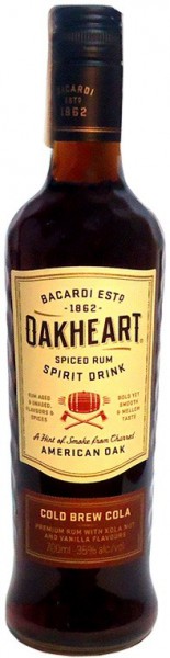 Ром Bacardi "Oakheart Cold Brew Cola", 0.7 л