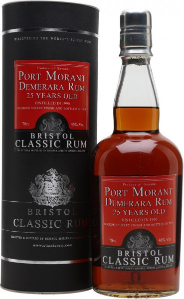 Ром Bristol Classic Rum, "Port Morant" Demerara Rum 25 Years Old, in tube, 0.7 л