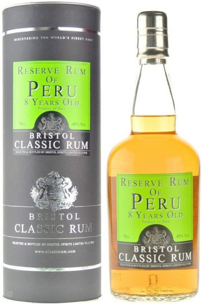 Ром Bristol Classic Rum, Reserve Rum of Peru, 8 Years Old, in tube, 0.7 л