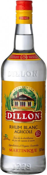 Ром "Dillon" Rhum Blanc, Martinique AOC, 1 л
