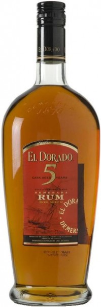 Ром "El Dorado" 5 Years Old Cask Aged, 0.7 л