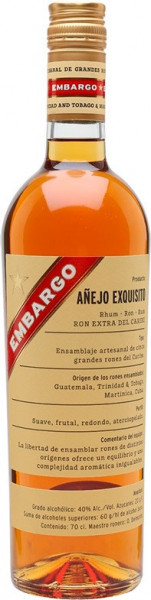 Ром "Embargo" Anejo Exquisito, 0.7 л