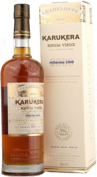 Ром "Karukera" Rhum Vieux, Millesime 2000, gift box, 0.7 л