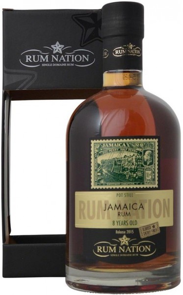 Ром "Rum Nation", Jamaica Pot Still 8 Years Old, gift box, 0.7 л
