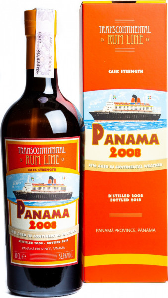 Ром "Transcontinental Rum Line" Panama Cask Strength, 2008, gift box, 0.7 л