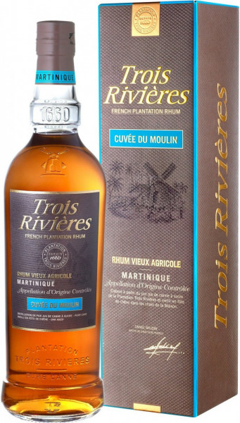 Ром "Trois Rivieres" Cuvee du Moulin, Martinique AOC, gift box, 0.7 л