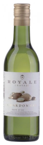 Вино "Royale Gravade" Chardonnay, Pays d'Oc IGP, 2018, 187 мл
