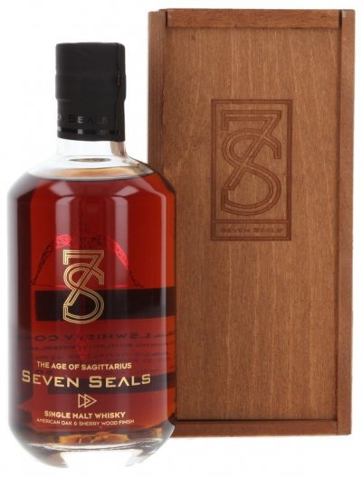 Виски Seven Seals "The Age of Sagittarius" Zodiac, Single Malt Whisky, wooden box, 0.5 л