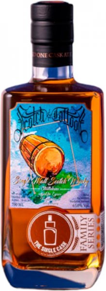 Виски "Scotch & Tattoos" Strathdearn Cask №9900002 7 Years Old, 0.7 л
