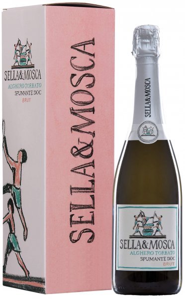 Игристое вино Sella & Mosca, Alghero Torbato Spumante Brut DOC, 2017, gift box
