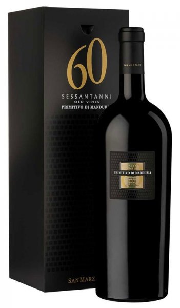 Вино Feudi di San Marzano, "Sessantanni" Primitivo di Manduria DOC, 2018, wooden box, 1.5 л