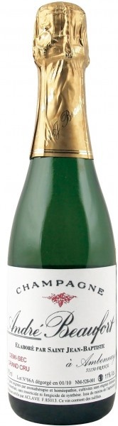 Шампанское Andre Beaufort, Demi-Sec Grand Cru, 0.375 л