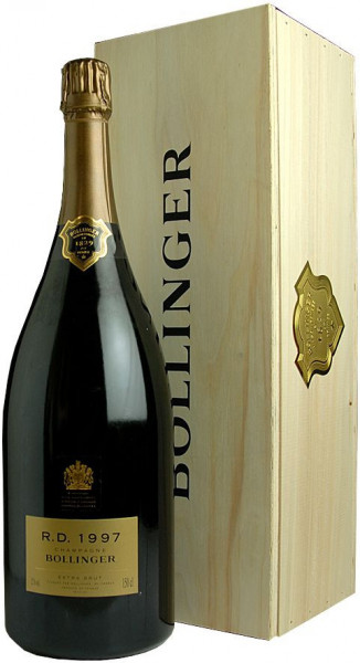 Шампанское Bollinger, "R.D." Extra Brut, 1997, wooden box, 1.5 л